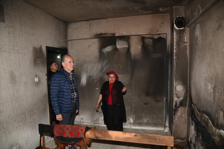 Belediye'den yangın mağduruna destek